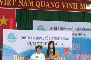 Cụm thi đua số 1 Hội LHPN các xã/thị trấn huyện Đắk Song sôi nổi  Hội thi “Rung chuông vàng” tìm hiểu Nghị quyết Đại hội đại biểu phụ nữ các cấp